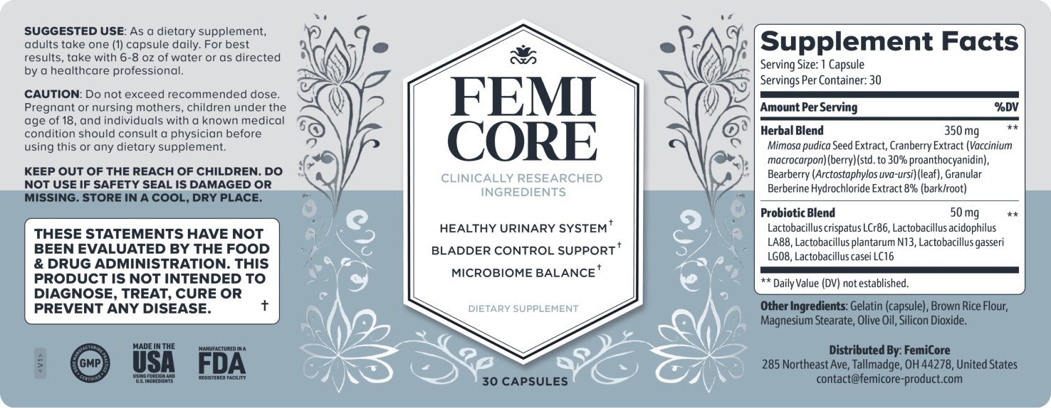 femicore ingredients